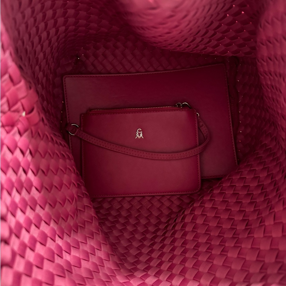 -woven tote crossbody - Picture 2 of 3